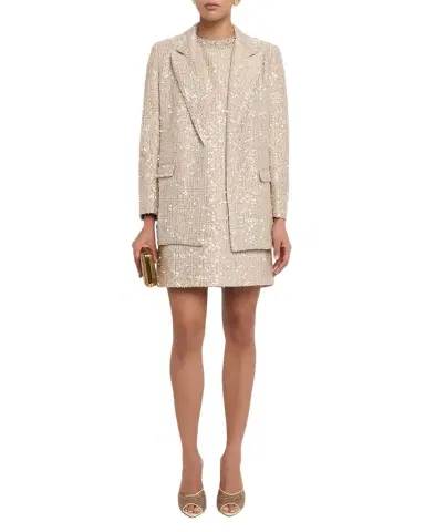 Sachin & Babi Teddi Open-Front Sequin Tweed Blazer | Thumbnail 1 Sachin & Babi Teddi Open-Front Sequin Tweed Blazer | Thumbnail 1