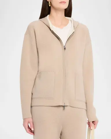 TSE Cashmere Cashmere Reversible Zip-Front Hoodie | Thumbnail 3 TSE Cashmere Cashmere Reversible Zip-Front Hoodie | Thumbnail 3
