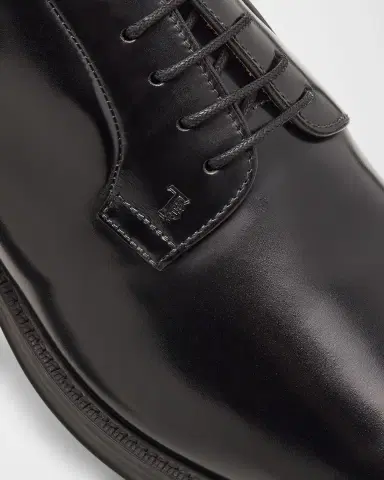 Tod's Men's Leather Rubber-Sole Derby Shoes | Thumbnail 2 Tod's Men's Leather Rubber-Sole Derby Shoes | Thumbnail 2