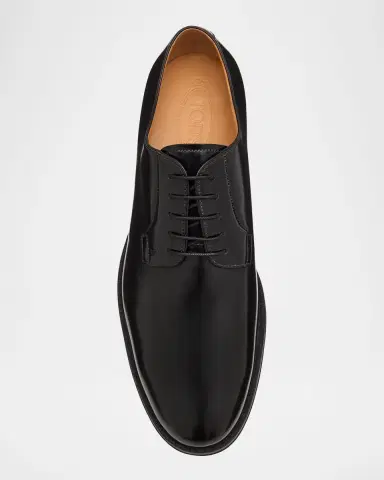 Tod's Men's Leather Rubber-Sole Derby Shoes | Thumbnail 3 Tod's Men's Leather Rubber-Sole Derby Shoes | Thumbnail 3