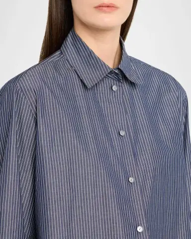 THE ROW Sisilia Striped Cotton Button-Down Shirt | Thumbnail 4 THE ROW Sisilia Striped Cotton Button-Down Shirt | Thumbnail 4