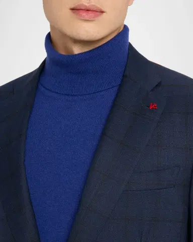 Isaia Men's Wool Windowpane Plaid Two-Piece Suit | Thumbnail 5 Isaia Men's Wool Windowpane Plaid Two-Piece Suit | Thumbnail 5