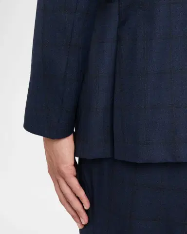 Isaia Men's Wool Windowpane Plaid Two-Piece Suit | Thumbnail 8 Isaia Men's Wool Windowpane Plaid Two-Piece Suit | Thumbnail 8