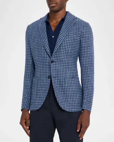 Sartorio Men's Wool and Silk Houndstooth Sport Coat | Thumbnail 3 Sartorio Men's Wool and Silk Houndstooth Sport Coat | Thumbnail 3