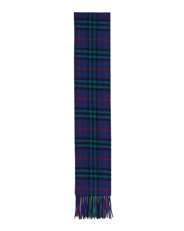 Men 's Cashmere Narrow Check Scarf Men 's Cashmere Narrow Check Scarf