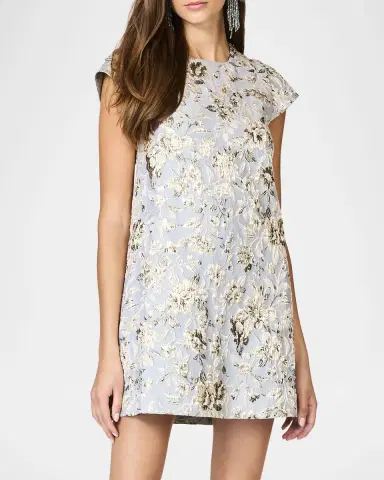 Sachin & Babi Galina Metallic Floral Jacquard Mini Shift Dress | Thumbnail 2 Sachin & Babi Galina Metallic Floral Jacquard Mini Shift Dress | Thumbnail 2