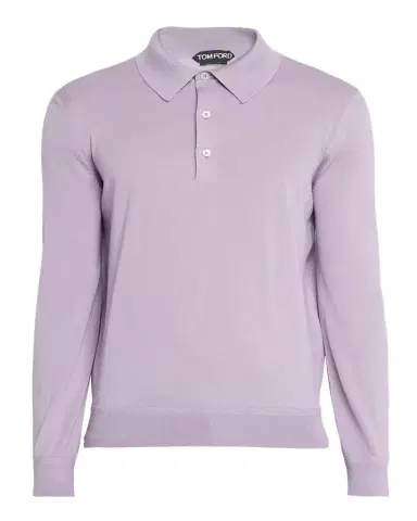 TOM FORD Men's Cashmere and Silk Long-Sleeve Polo Sweater | Thumbnail 1 TOM FORD Men's Cashmere and Silk Long-Sleeve Polo Sweater | Thumbnail 1