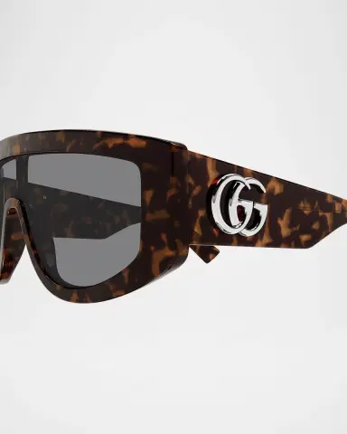 Gucci GG Extruded 99mm Acetate Shield Sunglasses | Thumbnail 2 Gucci GG Extruded 99mm Acetate Shield Sunglasses | Thumbnail 2
