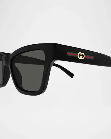 Gucci Lines 53mm Acetate Cat-Eye Sunglasses | Thumbnail 2 Gucci Lines 53mm Acetate Cat-Eye Sunglasses | Thumbnail 2