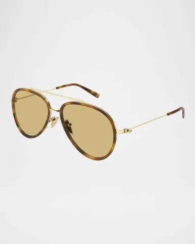 Gucci GG Tiny 56mm Acetate & Metal Aviator Sunglasses | Thumbnail 2 Gucci GG Tiny 56mm Acetate & Metal Aviator Sunglasses | Thumbnail 2