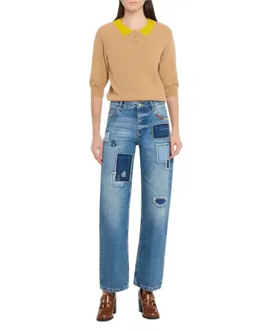 Marc Jacobs Straight-Leg Patchwork Jeans | Thumbnail 1 Marc Jacobs Straight-Leg Patchwork Jeans | Thumbnail 1