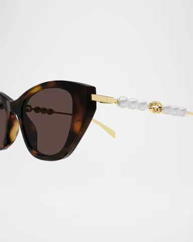 Gucci Pearls and Strass 50mm Acetate Cat-Eye Sunglasses | Thumbnail 2 Gucci Pearls and Strass 50mm Acetate Cat-Eye Sunglasses | Thumbnail 2