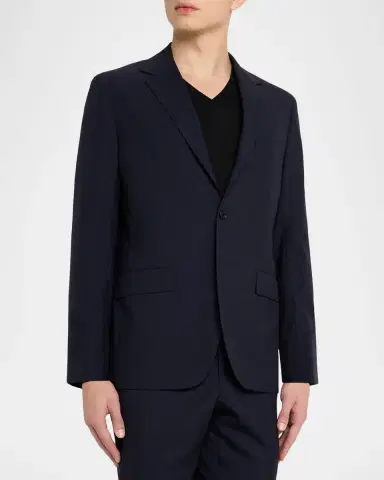 Sartorio Men's Navy Solid Wool Suit | Thumbnail 3 Sartorio Men's Navy Solid Wool Suit | Thumbnail 3