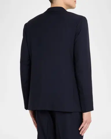 Sartorio Men's Navy Solid Wool Suit | Thumbnail 4 Sartorio Men's Navy Solid Wool Suit | Thumbnail 4
