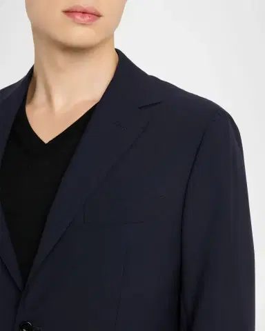 Sartorio Men's Navy Solid Wool Suit | Thumbnail 5 Sartorio Men's Navy Solid Wool Suit | Thumbnail 5