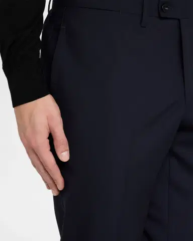 Sartorio Men's Navy Solid Wool Suit | Thumbnail 9 Sartorio Men's Navy Solid Wool Suit | Thumbnail 9