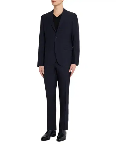 Sartorio Men's Navy Solid Wool Suit | Thumbnail 1 Sartorio Men's Navy Solid Wool Suit | Thumbnail 1