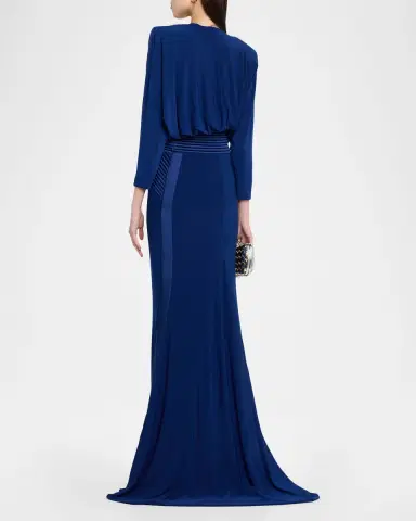 ZHIVAGO I 'm Her Man Jersey Drop-Sleeve Gown | Thumbnail 2 ZHIVAGO I 'm Her Man Jersey Drop-Sleeve Gown | Thumbnail 2