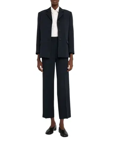 The Row Relian Straight-Leg Wool Ankle Pants | Thumbnail 1 The Row Relian Straight-Leg Wool Ankle Pants | Thumbnail 1