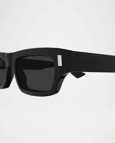 Saint Laurent Men's Sl 837-001 Acetate Rectangular Sunglasses | Thumbnail 2 Saint Laurent Men's Sl 837-001 Acetate Rectangular Sunglasses | Thumbnail 2
