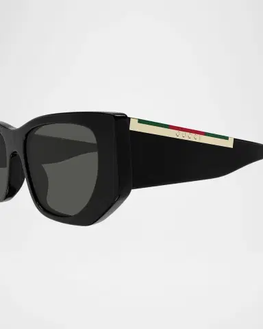 Gucci Subtle Web 53mm Geometric Acetate Sunglasses | Thumbnail 2 Gucci Subtle Web 53mm Geometric Acetate Sunglasses | Thumbnail 2
