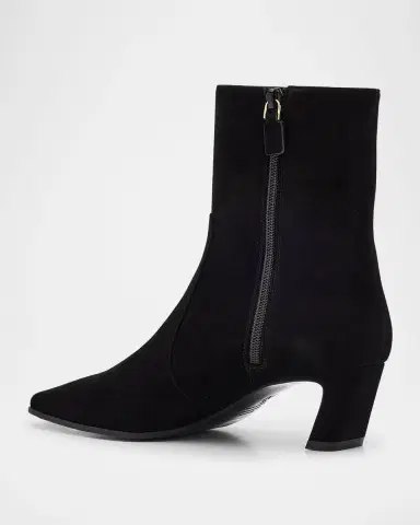 Stuart Weitzman Stassi Suede Zip Booties | Thumbnail 3 Stuart Weitzman Stassi Suede Zip Booties | Thumbnail 3