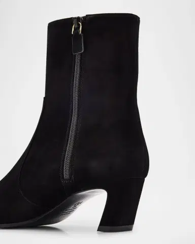 Stuart Weitzman Stassi Suede Zip Booties | Thumbnail 4 Stuart Weitzman Stassi Suede Zip Booties | Thumbnail 4
