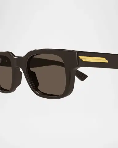 Bottega Veneta Men's Bv1411s-003 Plastic Rectangle Sunglasses | Thumbnail 2 Bottega Veneta Men's Bv1411s-003 Plastic Rectangle Sunglasses | Thumbnail 2