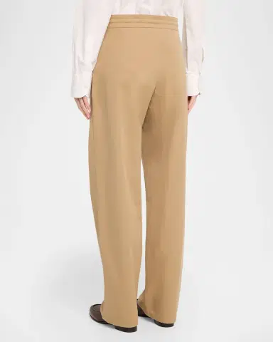 THE ROW Mende Cotton-Cashmere Straight-Leg Pull-On Pants | Thumbnail 3 THE ROW Mende Cotton-Cashmere Straight-Leg Pull-On Pants | Thumbnail 3