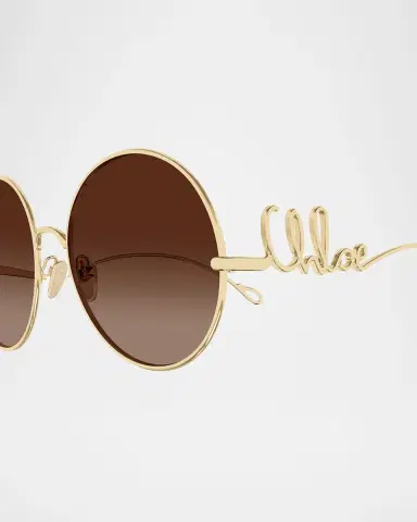Chloé Iconic Metal Round Sunglasses | Thumbnail 2 Chloé Iconic Metal Round Sunglasses | Thumbnail 2