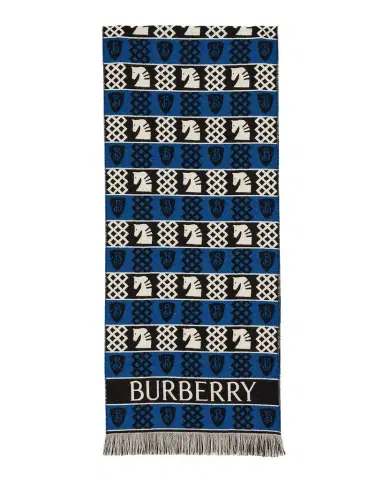 Burberry Men 's Chess Fair Isle Wool Scarf | Thumbnail 1 Burberry Men 's Chess Fair Isle Wool Scarf | Thumbnail 1