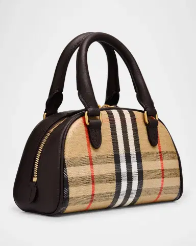 Burberry Highlands Mini Check Bowling Crossbody Bag | Thumbnail 2 Burberry Highlands Mini Check Bowling Crossbody Bag | Thumbnail 2