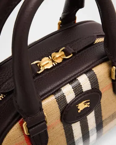 Burberry Highlands Mini Check Bowling Crossbody Bag | Thumbnail 6 Burberry Highlands Mini Check Bowling Crossbody Bag | Thumbnail 6