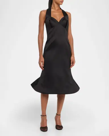 Marc Jacobs Sculpted Satin Halter Dress | Thumbnail 3 Marc Jacobs Sculpted Satin Halter Dress | Thumbnail 3