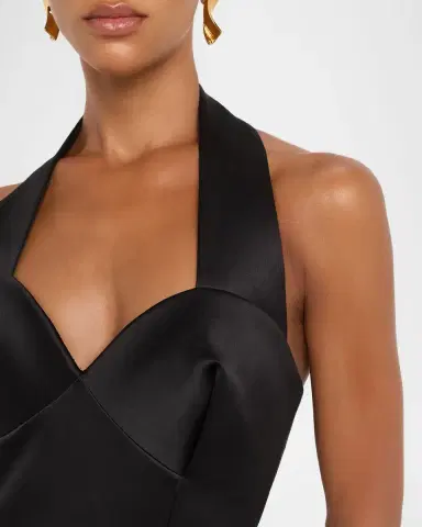 Marc Jacobs Sculpted Satin Halter Dress | Thumbnail 4 Marc Jacobs Sculpted Satin Halter Dress | Thumbnail 4