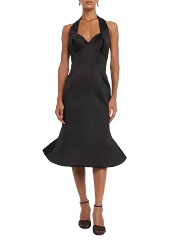 Marc Jacobs Sculpted Satin Halter Dress | Thumbnail 1 Marc Jacobs Sculpted Satin Halter Dress | Thumbnail 1