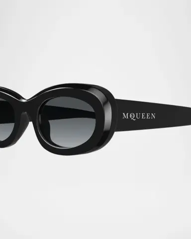 McQueen 59mm Acetate Oval Sunglasses | Thumbnail 2 McQueen 59mm Acetate Oval Sunglasses | Thumbnail 2
