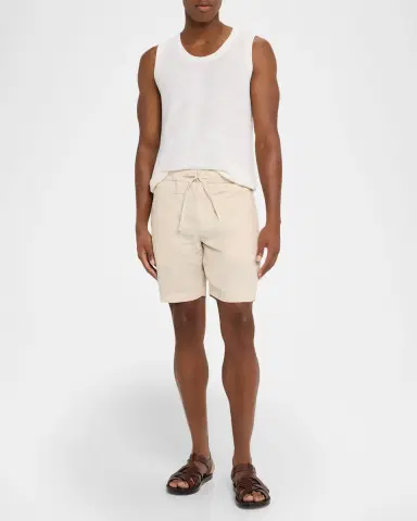 Frescobol Carioca Men's Felipe Linen Drawstring Shorts | Thumbnail 2 Frescobol Carioca Men's Felipe Linen Drawstring Shorts | Thumbnail 2