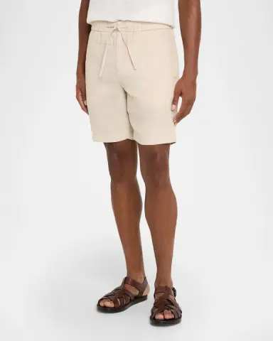 Frescobol Carioca Men's Felipe Linen Drawstring Shorts | Thumbnail 4 Frescobol Carioca Men's Felipe Linen Drawstring Shorts | Thumbnail 4