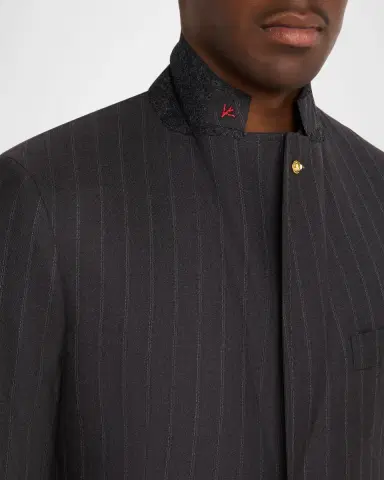 Isaia Men's Wool Pinstripe Slim Two-Piece Suit | Thumbnail 7 Isaia Men's Wool Pinstripe Slim Two-Piece Suit | Thumbnail 7