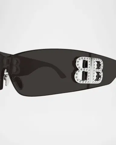 Balenciaga Bossy BB-Hinge Rimless Nylon Shield Sunglasses | Thumbnail 2 Balenciaga Bossy BB-Hinge Rimless Nylon Shield Sunglasses | Thumbnail 2