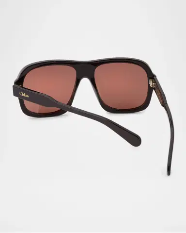 Chloé Gayia 58mm Recycled Acetate Navigator Sunglasses | Thumbnail 2 Chloé Gayia 58mm Recycled Acetate Navigator Sunglasses | Thumbnail 2