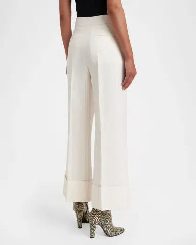 Valentino Garavani V-Logo Pocket Wide-Leg Crop Pants | Thumbnail 3 Valentino Garavani V-Logo Pocket Wide-Leg Crop Pants | Thumbnail 3