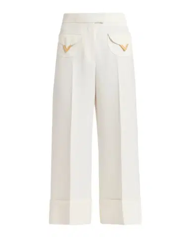 Valentino Garavani V-Logo Pocket Wide-Leg Crop Pants | Thumbnail 1 Valentino Garavani V-Logo Pocket Wide-Leg Crop Pants | Thumbnail 1