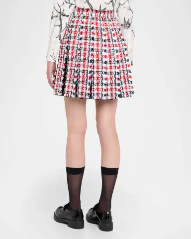 Thom Browne Pleated Tweed Mini Skirt | Thumbnail 3 Thom Browne Pleated Tweed Mini Skirt | Thumbnail 3