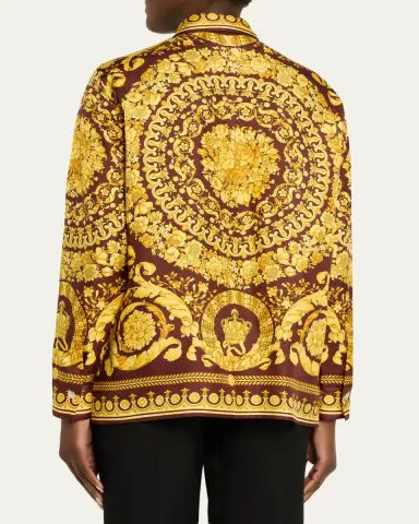 Versace Barocco Print Silk Shirt | Thumbnail 3 Versace Barocco Print Silk Shirt | Thumbnail 3