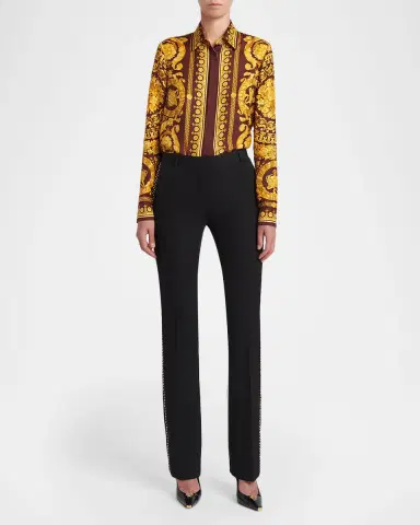 Versace Barocco Print Silk Shirt | Thumbnail 6 Versace Barocco Print Silk Shirt | Thumbnail 6