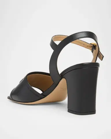 Valentino Garavani 75mm VLogo Signature Leather Sandals | Thumbnail 2 Valentino Garavani 75mm VLogo Signature Leather Sandals | Thumbnail 2