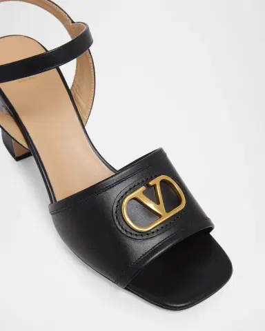 Valentino Garavani 75mm VLogo Signature Leather Sandals | Thumbnail 6 Valentino Garavani 75mm VLogo Signature Leather Sandals | Thumbnail 6