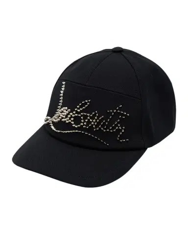 Christian Louboutin Men's Enky Loubishow Canvas Baseball Cap | Thumbnail 2 Christian Louboutin Men's Enky Loubishow Canvas Baseball Cap | Thumbnail 2